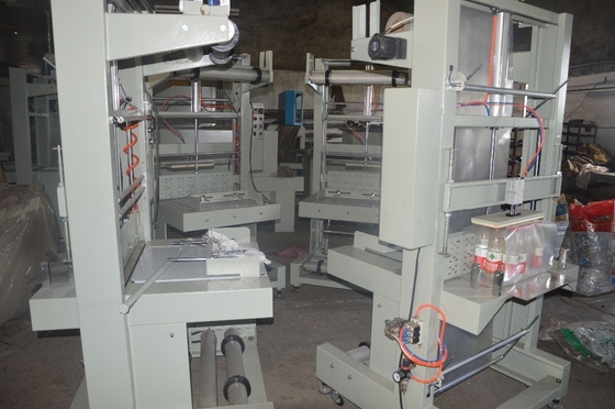 Máquina semiautomática para envolver botellas de aceite con túnel de contracción térmica y tipo de película PE