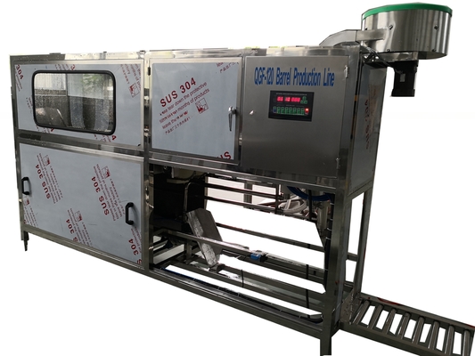 Máquina automática de limpieza de tambores de plástico de 20L 150B/H para recipientes