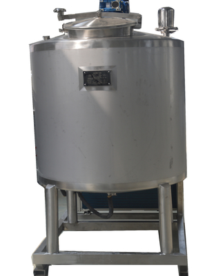 Procesamiento 200L de acero inoxidable tanque de refrigeración de leche con 5.5KW de potencia