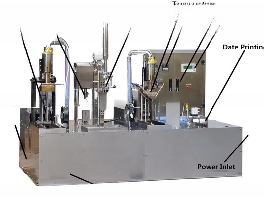 Máquina de llenado de cartón superior de 500 b/h para almacenamiento a temperatura normal