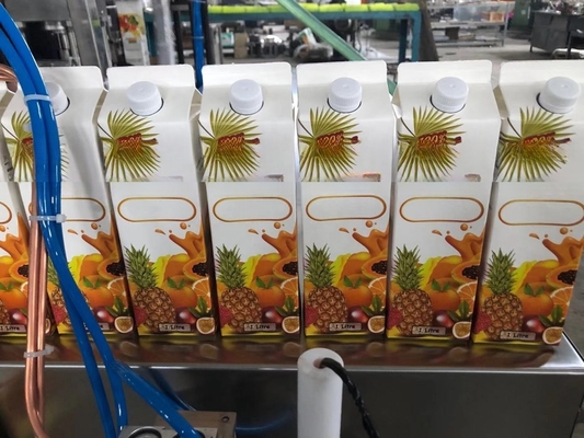 Máquina de llenado de cartón superior de 500 b/h para almacenamiento a temperatura normal