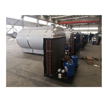 En el caso de las instalaciones de procesamiento de leche, el tanque de refrigeración de leche de acero inoxidable tiene una capacidad de 500 kg.