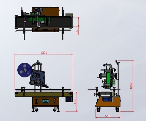 Máquina de etiquetado autoadhesivo de botellas tipo escritorio para etiquetado preciso de productos alimenticios