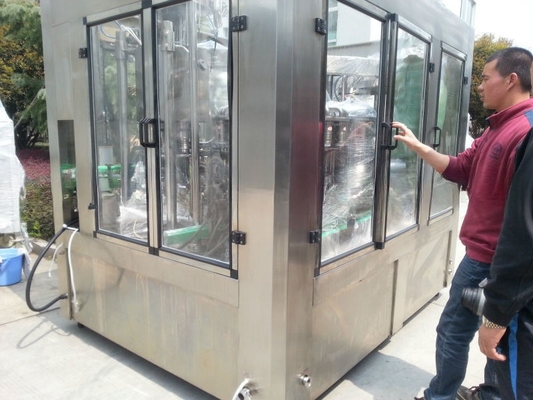 Máquina de cubrimiento de botellas de yogur de bebida 5000B/H automática para lavar botellas de yogur