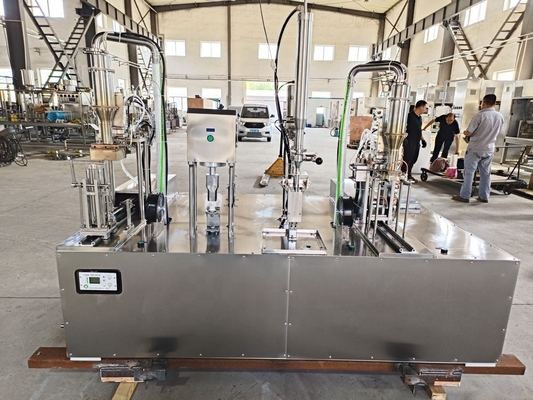 500 cajas por hora máquina de llenado de leche de doble tapa 12 meses de vida útil de la nata batida