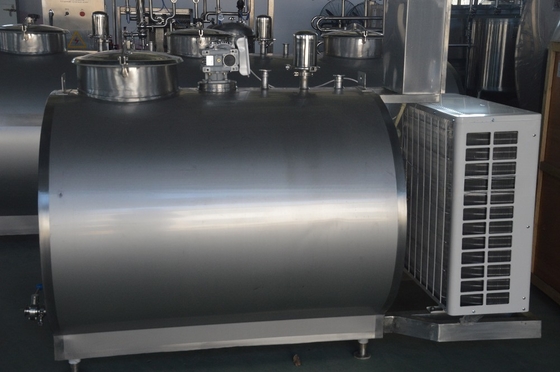 Tanque de almacenamiento en frío de leche de acero inoxidable de 800L para el procesamiento industrial y de compresores