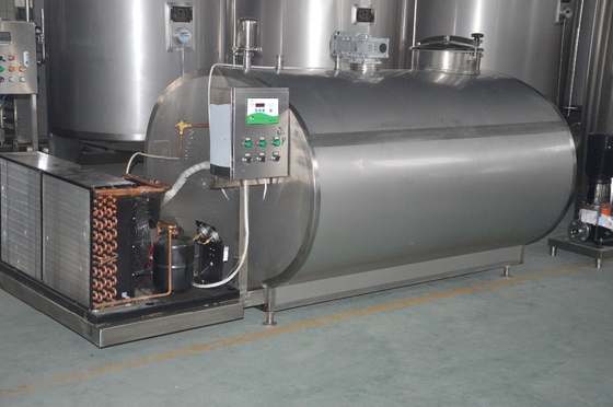 Tanque de almacenamiento en frío de leche de acero inoxidable de 800L para el procesamiento industrial y de compresores
