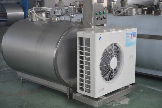 Tanque de almacenamiento en frío de leche de acero inoxidable de 800L para el procesamiento industrial y de compresores