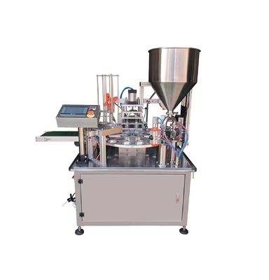 Máquina de sellado de llenado de tazas de yogur de leche giratoria de alta capacidad a 2000 tazas/hora