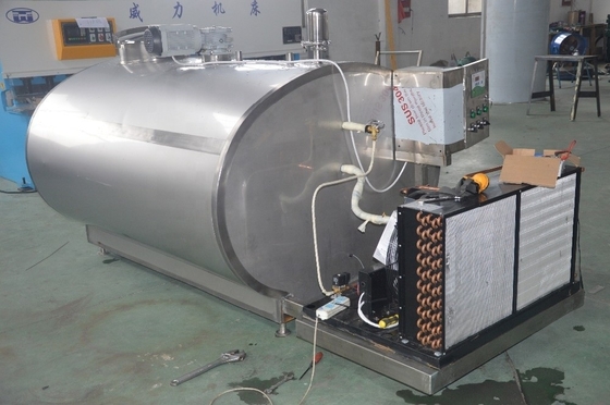 Diseño del tanque de refrigeración de leche de acero inoxidable sanitario horizontal de 5000L para procesamiento de leche