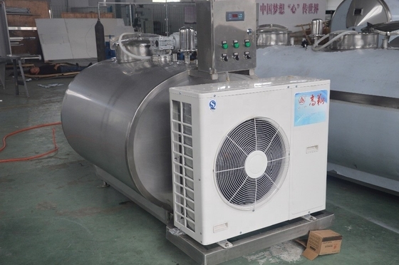 Diseño del tanque de refrigeración de leche de acero inoxidable sanitario horizontal de 5000L para procesamiento de leche