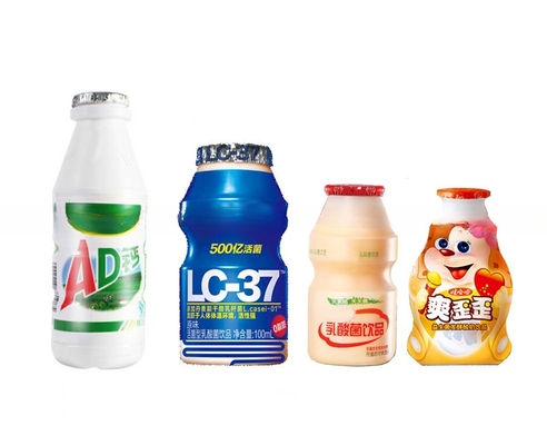 Máquina de llenado de botellas de yogur aromatizado de PP/HDPE/PE 4000b/h con sellado de papel de aluminio