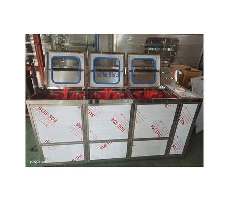 Lavadora de agua embotellada de barril interior y exterior semiautomática con velocidad de 100 BPH