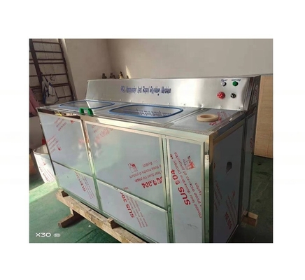 Lavadora de agua embotellada de barril interior y exterior semiautomática con velocidad de 100 BPH