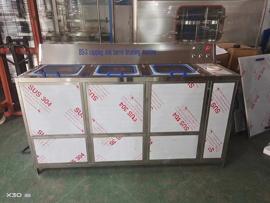 Lavadora de agua embotellada de barril interior y exterior semiautomática con velocidad de 100 BPH