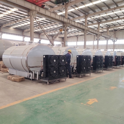 Utilización de la planta de procesamiento de leche Tanque de enfriamiento de almacenamiento de leche con voltaje personalizado