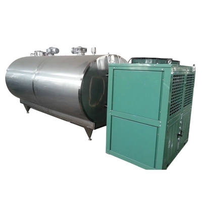 Tanque de recolección de leche cruda de 500 kg de una planta lechera con sistema de refrigeración por compresor de Copeland