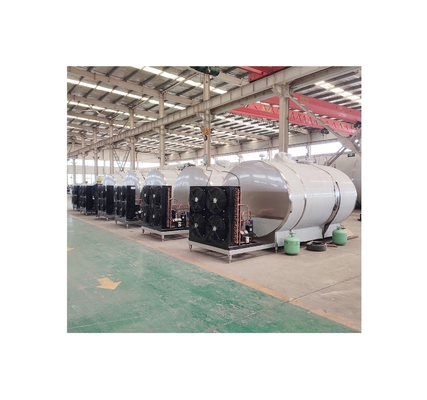 Tanque de recolección de leche cruda de 500 kg de una planta lechera con sistema de refrigeración por compresor de Copeland