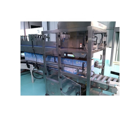 Máquina de embalaje de cartón de carga superior de botellas con accionamiento eléctrico con tecnología de control PLC