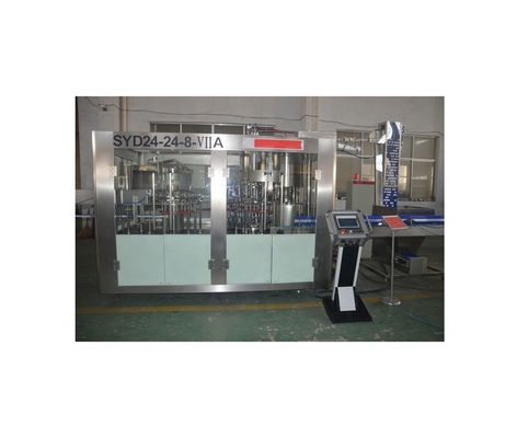 Máquina de llenado de agua mineral 24-24-8 con accionamiento eléctrico Ideal para botellas de tipo de embalaje