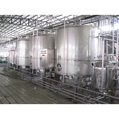 Línea de procesamiento de leche de grado sanitario alimentario con sistema de control PLC y fuente de alimentación de 380V/50Hz