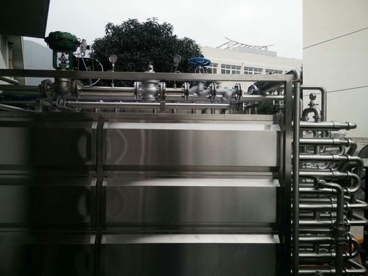 Equipo de pasteurización de baño de agua de malla de 5 mm para secado de frutas / verduras a temperatura de plata