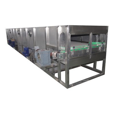 Jugo y bebidas de pulverización continua tipo de túnel de la máquina de pasteurización