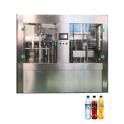 Máquina de llenado y tapón de enjuague isobárica para llenar bebidas carbonatadas embotelladas en PET Unidad 3 en 1 10000 bph