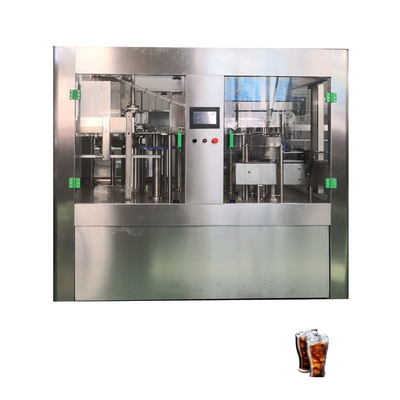 Máquina de llenado y tapón de enjuague isobárica para llenar bebidas carbonatadas embotelladas en PET Unidad 3 en 1 10000 bph