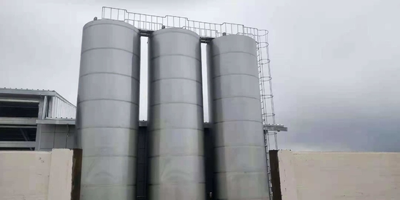 10-100t Silo de leche hecho de material SS316l y materia prima de leche de cabra para la planta lechera